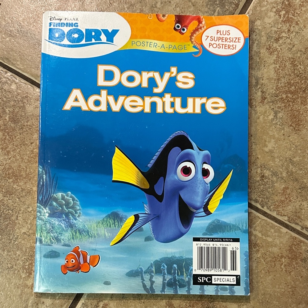 Rare Dory's Adventure Poster-A-Page (2016) Disney Pixar Finding Dory 7 Posters